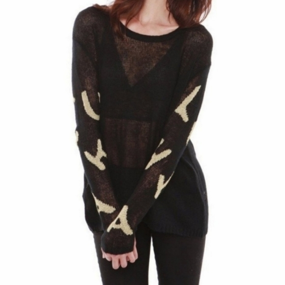 Hye Park & Lune Black  and Gold Venus Sweater - Picture 9 of 9